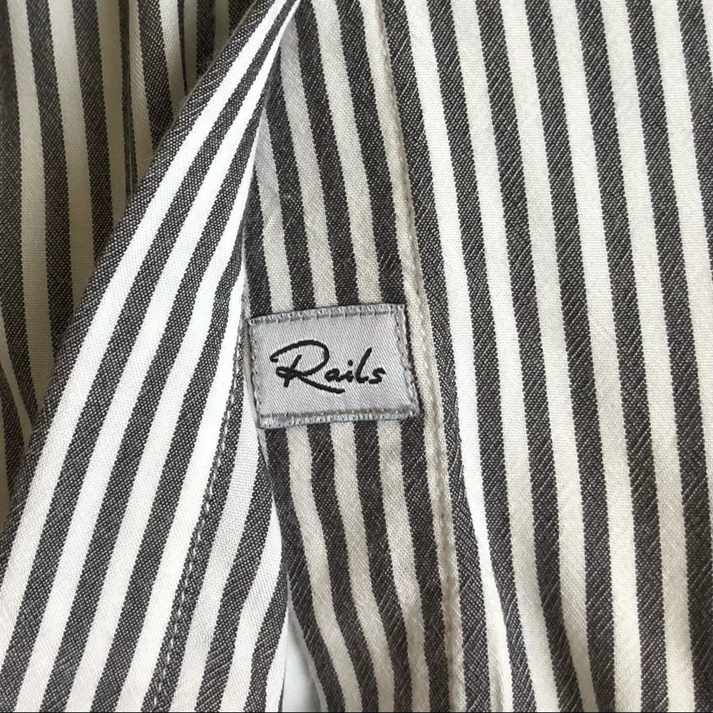 Rails Aly Button Front Blouse Belize Stripe Top S… - image 7